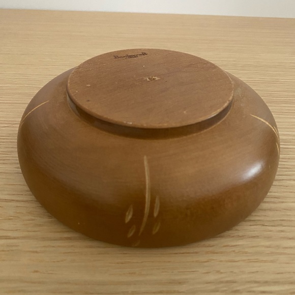 Vintage Baribocraft Canadian Maple Wood Salad Bowl with 5 Bowls - Picture 11 of 16
